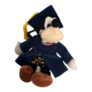 Disney Grad Nite Goofy Bean Bag Plush NWT – Graduation Cap & Gown – 1990s Vintag